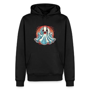 Sad Ghost Cute Weeping Ghosts - Men’s Premium Organic Hoodie - black - Front - Nico (187cm)