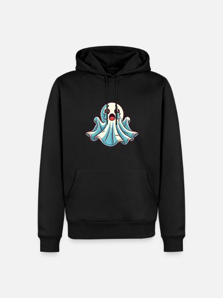 Sad Ghost Cute Weeping Ghosts - Men’s Premium Organic Hoodie - black