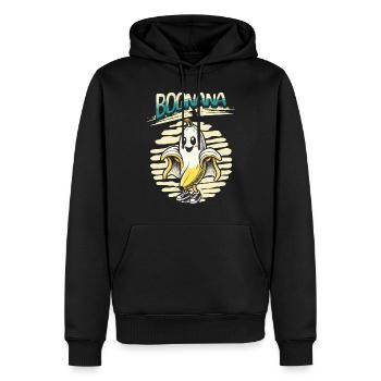 Funny Banana Ghost Ghosts Boonana - Men’s Premium Organic Hoodie - black - Front - Nico (187cm)