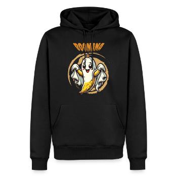 Lustiges Bananen Gespenst Geister Boonana Kostüm - Männer Premium Bio Hoodie - Schwarz - Vorne - Nico (187cm)