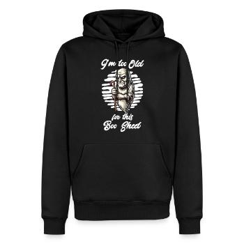 Boo Sheet Geist Lustiges Spruch Design - Männer Premium Bio Hoodie - Schwarz - Vorne - Nico (187cm)