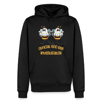 Offizieller Boo Bienen Untersucher Lustiger Spruch - Männer Premium Bio Hoodie - Schwarz - Vorne - Nico (187cm)