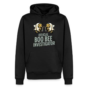 Offizieller Bienen Untersucher Lustiger Spruch - Männer Premium Bio Hoodie - Schwarz - Vorne - Nico (187cm)