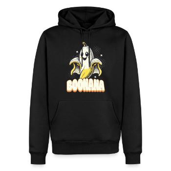 Lustiges Bananen Gespenst Geister Boonana - Männer Premium Bio Hoodie - Schwarz - Vorne - Nico (187cm)