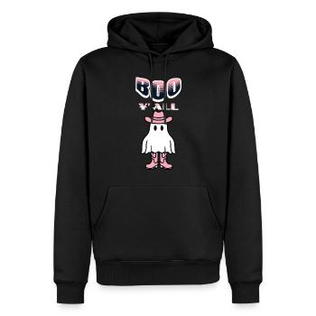 Boo y’all Cowboy Fille Fantômes Bonne humeur Rétro - Sweat à capuche Premium bio Homme - noir - Devant - Nico (187cm)