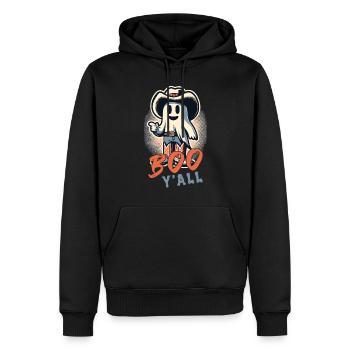 Boo Y’all Cowboy Fantômes Bonne Humeur Fantômes - Sweat à capuche Premium bio Homme - noir - Devant - Nico (187cm)
