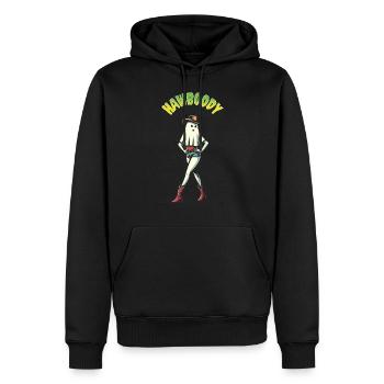 cow-boy fille fantôme drôle Hawboody dire - Sweat à capuche Premium bio Homme - noir - Devant - Nico (187cm)