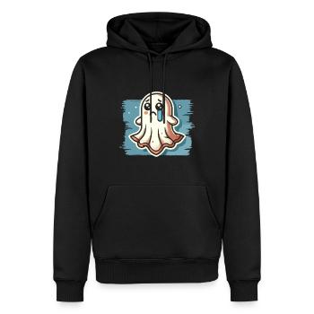 Sad Ghost Cute Weeping Ghosts - Men’s Premium Organic Hoodie - black - Front - Nico (187cm)