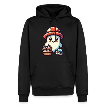 Pilzliebhaber Gespenst Pilze Sammler Geist - Männer Premium Bio Hoodie - Schwarz - Vorne - Nico (187cm)