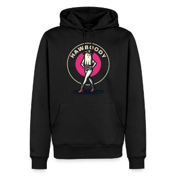 cowboy fille fantôme drôle jeu de mots disant - Sweat à capuche Premium bio Homme - noir - Devant - Nico (187cm)