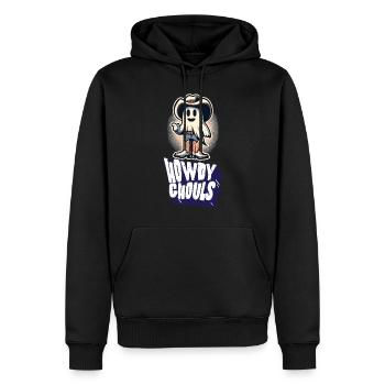 Drôle Cowboy Ghost Salutation Ghosts Girls - Sweat à capuche Premium bio Homme - noir - Devant - Nico (187cm)