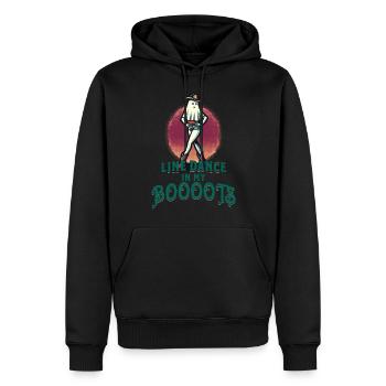 Cowboy With Boots Line Dance Ghost Vintage Retro - Men’s Premium Organic Hoodie - black - Front - Nico (187cm)
