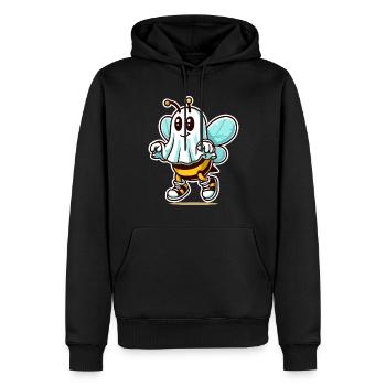 Lustiges Bienen Gespenst Niedliche Geister Biene - Männer Premium Bio Hoodie - Schwarz - Vorne - Nico (187cm)