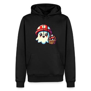 Pilzsammler Gespenst Geisterhafter Pilze Liebhaber - Männer Premium Bio Hoodie - Schwarz - Vorne - Nico (187cm)