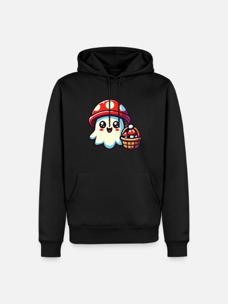 Pilzsammler Gespenst Geisterhafter Pilze Liebhaber - Männer Premium Bio Hoodie - Schwarz