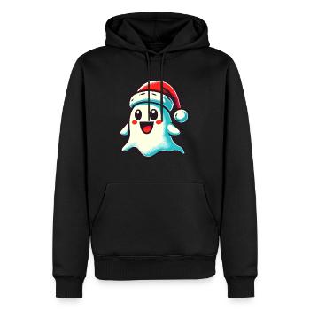 Mignon fantôme de Noël dernier minute costume - Sweat à capuche Premium bio Homme - noir - Devant - Nico (187cm)