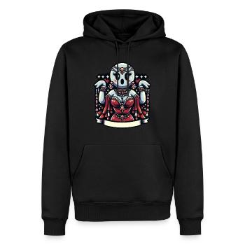 Drôle Glamour Goule Flashy Halloween - Sweat à capuche Premium bio Homme - noir - Devant - Nico (187cm)