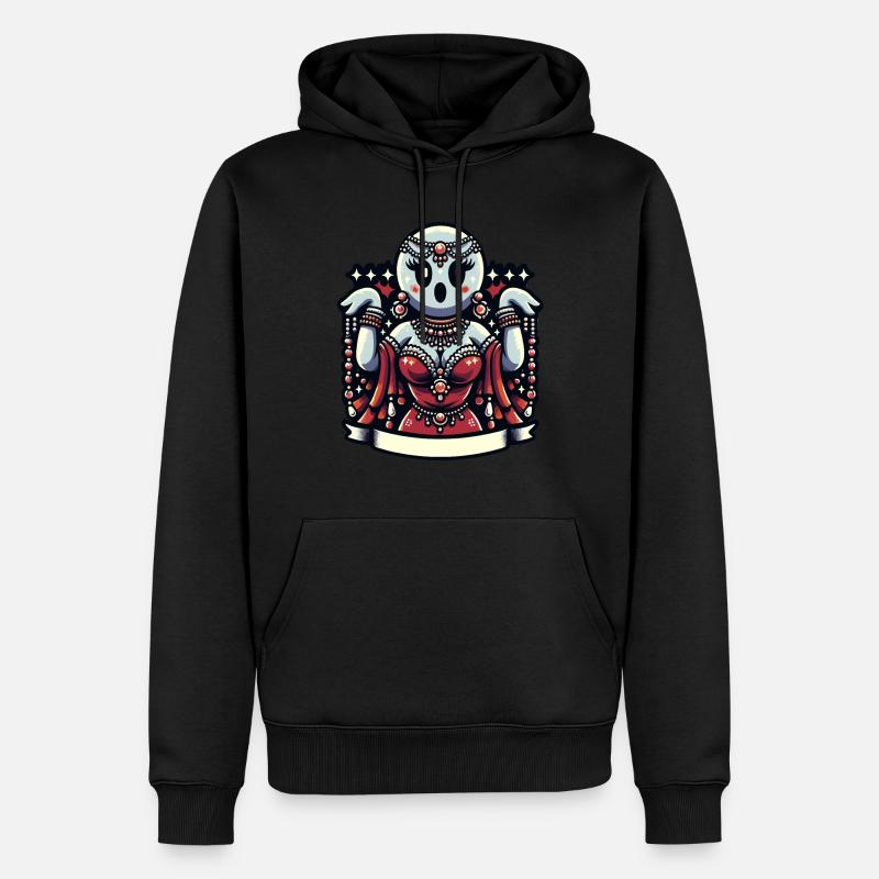 Drôle Glamour Goule Flashy Halloween - Sweat à capuche Premium bio Homme - noir