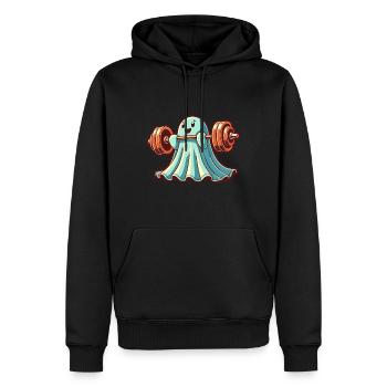 Bodybuilding Ghost Funny Gym Ghost - Men’s Premium Organic Hoodie - black - Front - Nico (187cm)