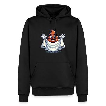 Drôle Caca Pile Ghost Bull Feuille Caca - Sweat à capuche Premium bio Homme - noir - Devant - Nico (187cm)