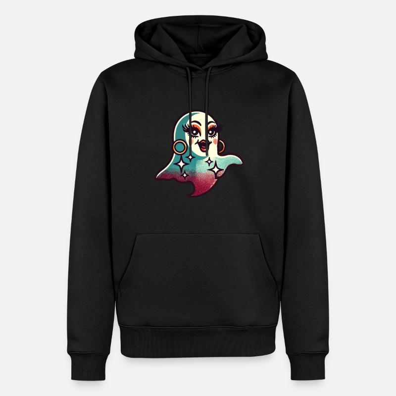 Drôle Glamour Goule Flashy Halloween - Sweat à capuche Premium bio Homme - noir