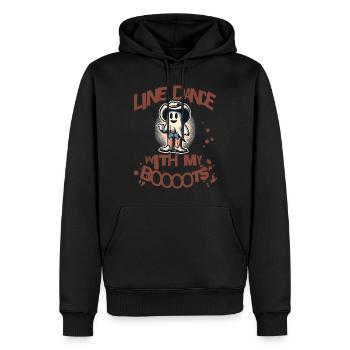 Cowboy Mit Boots Line Dance Gespenst - Männer Premium Bio Hoodie - Schwarz - Vorne - Nico (187cm)