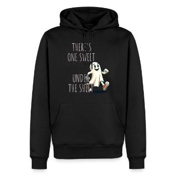 Drôle de fantôme déguisement Tenue d’Halloween - Sweat à capuche Premium bio Homme - noir - Devant - Nico (187cm)
