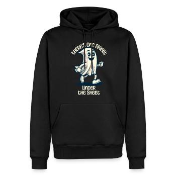 Drôle de fantôme déguisement Tenue d’Halloween - Sweat à capuche Premium bio Homme - noir - Devant - Nico (187cm)
