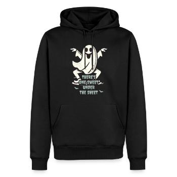 Lustiger Gespenster Spruch Retro Kostüm - Männer Premium Bio Hoodie - Schwarz - Vorne - Nico (187cm)