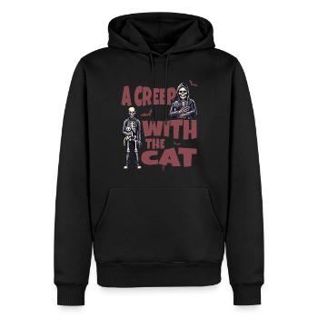Ein Grusel Mit Der Katze Halloween Motiv - Männer Premium Bio Hoodie - Schwarz - Vorne - Nico (187cm)