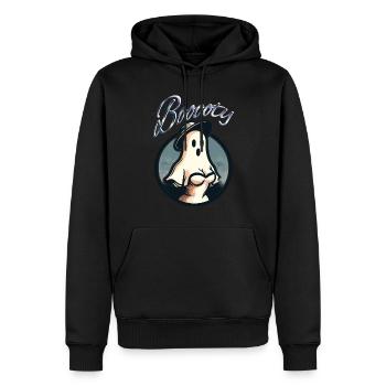 Lustiges Halloween Booty Geistermotiv - Männer Premium Bio Hoodie - Schwarz - Vorne - Nico (187cm)