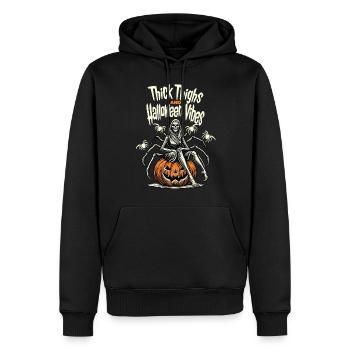 Lustiges Halloween Mit Dickem Oberschenkel - Männer Premium Bio Hoodie - Schwarz - Vorne - Nico (187cm)