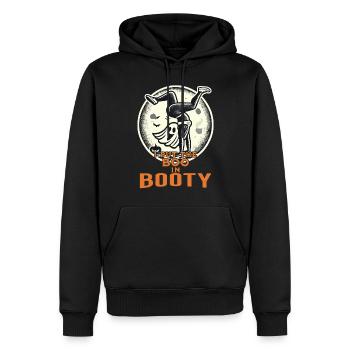 Drôle de fille d’Halloween avec Boo In Booty - Sweat à capuche Premium bio Homme - noir - Devant - Nico (187cm)