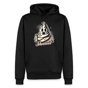 Halloween Kacke Sheet Geist Spaß - Männer Premium Bio Hoodie - Schwarz - Vorne - Nico (187cm)