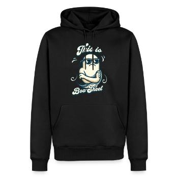 Funny Halloween Boo Sheet Ghost - Men’s Premium Organic Hoodie - black - Front - Nico (187cm)