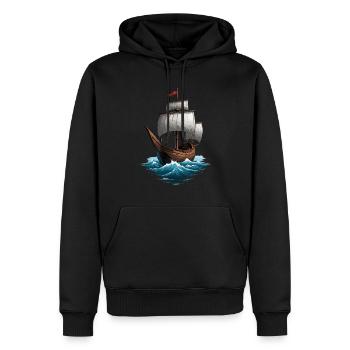 Historisches Segelschiff Abenteuer Romantik - Männer Premium Bio Hoodie - Schwarz - Vorne - Nico (187cm)