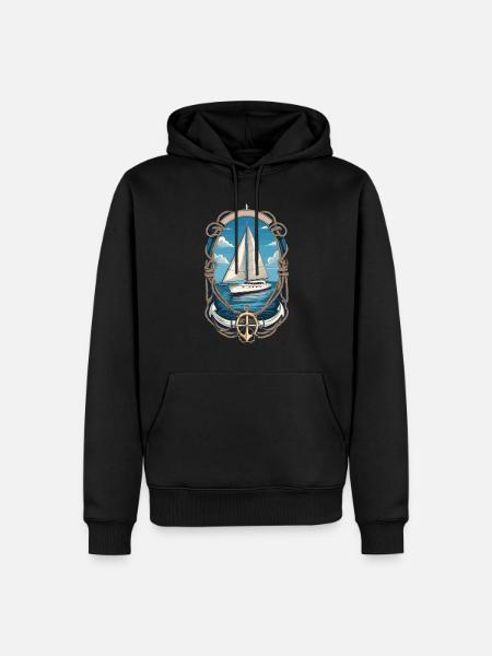âSailboat adventure on the high seas - Men’s Premium Organic Hoodie - black
