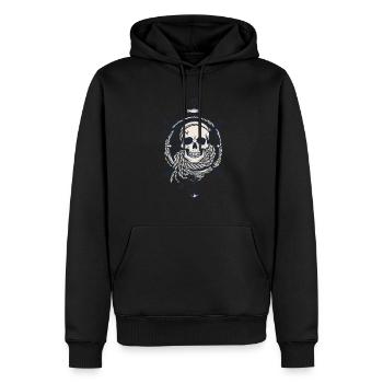 Drapeaux de pirate crâne Jolly Roger costume de pirate - Sweat à capuche Premium bio Homme - noir - Devant - Nico (187cm)