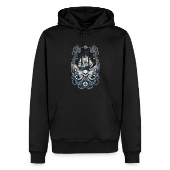 Abenteuer Auf Hoher See Mit Piratenschiff - Männer Premium Bio Hoodie - Schwarz - Vorne - Nico (187cm)