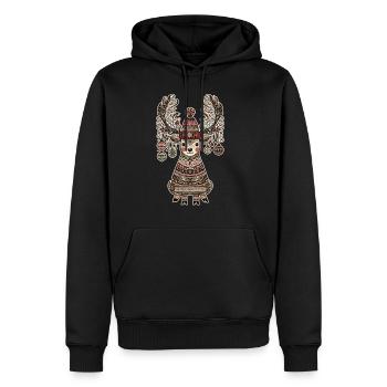 Renne vintage de Noël dans le - Sweat à capuche Premium bio Homme - noir - Devant - Nico (187cm)