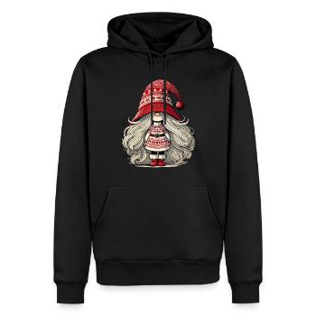 Noël Gnome Femme Gnome Festif Fille - Sweat à capuche Premium bio Homme - noir - Devant - Nico (187cm)