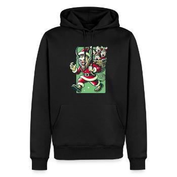 Weihnachtsmann Krampus Unartige Kinder Folklore - Männer Premium Bio Hoodie - Schwarz - Vorne - Nico (187cm)