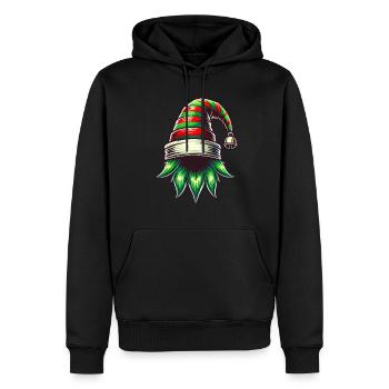 Weihnachtlicher Wichtelhut Mit Glocke Kostüm - Männer Premium Bio Hoodie - Schwarz - Vorne - Nico (187cm)