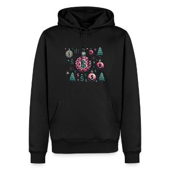 Weihnachtskugeln Dollar Symbole - Männer Premium Bio Hoodie - Schwarz - Vorne - Nico (187cm)