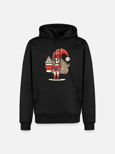 Christmas Coffee Lover Gnome - Men’s Premium Organic Hoodie - black