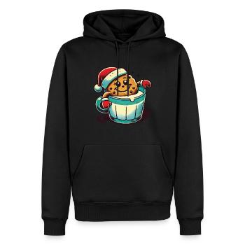 Weihnachten Retro Vintage Kekstasse - Männer Premium Bio Hoodie - Schwarz - Vorne - Nico (187cm)