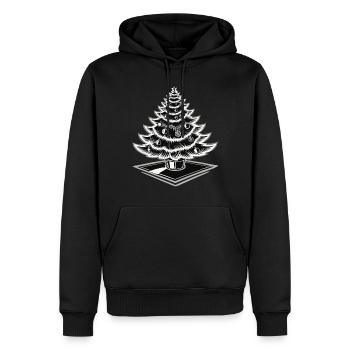 Weihnachtlicher Baum Mit Kugeln Für Festliche - Männer Premium Bio Hoodie - Schwarz - Vorne - Nico (187cm)