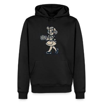 Cuisinier joyeux avec des biscuits - Sweat à capuche Premium bio Homme - noir - Devant - Nico (187cm)