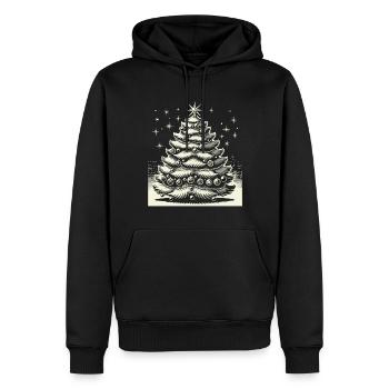 Christmas Nostalgic Christmas Tree Magic - Men’s Premium Organic Hoodie - black - Front - Nico (187cm)