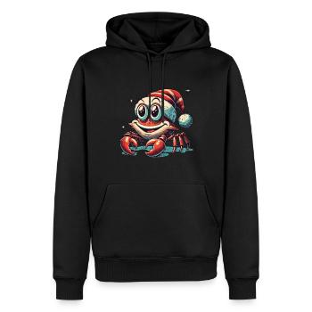 Noël Joyeux Cancer Avec Chapeau - Sweat à capuche Premium bio Homme - noir - Devant - Nico (187cm)